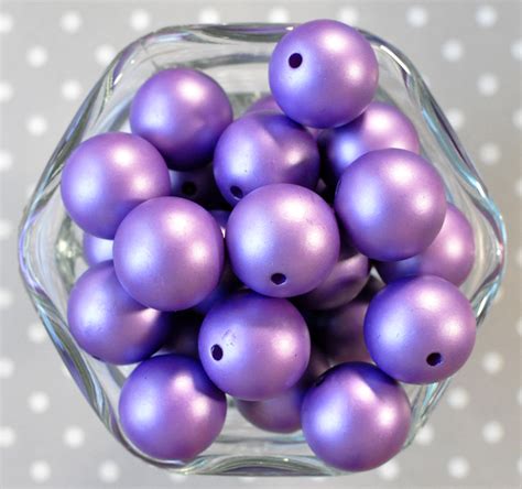 20mm Sugar plum purple acrylic pearl bubblegum beads