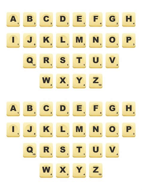 Printable Scrabble Letters in 2021 | Printable scrabble tiles, Scrabble, Tile board