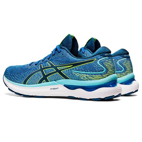 Asics Mens GEL-Nimbus 24 Running Shoes - Lake Drive/Hazard Green ...