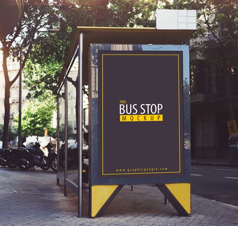 Free Bus Stop Mockup - Graphic Google - Tasty Graphic Designs CollectionGraphic Google – Tasty ...