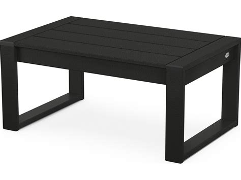 POLYWOOD® Edge Recycled Plastic 34''W x 22''D Rectangular Coffee Table | PW4609