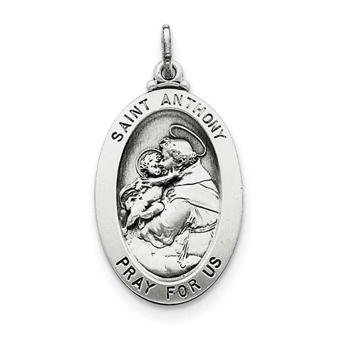 Saris and Things - 925 Sterling Silver Antiqued Saint Anthony Medal ...