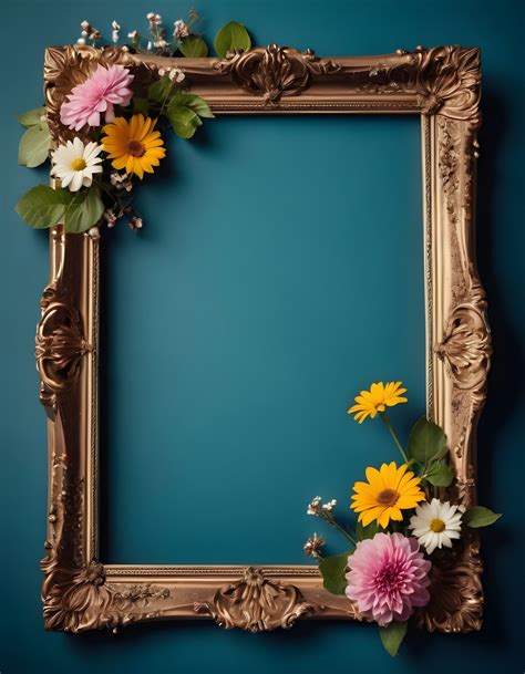 Vintage Floral Frame Background Free Stock Photo - Public Domain Pictures