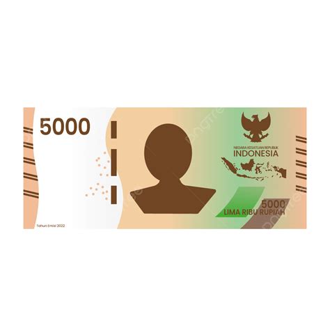 Gambar Uang Tunai Kertas 5000 Lima Ribu Rupiah Terbaru Tahun Emisi 2022 ...