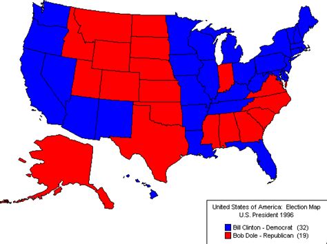 1996 Presidential Election Map