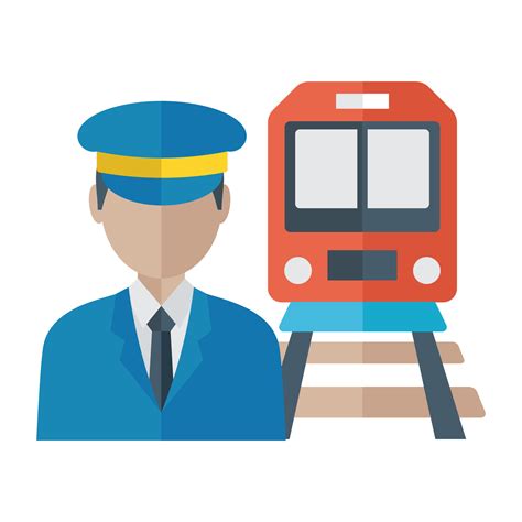 Trendy Train Driver 14835059 Vector Art at Vecteezy