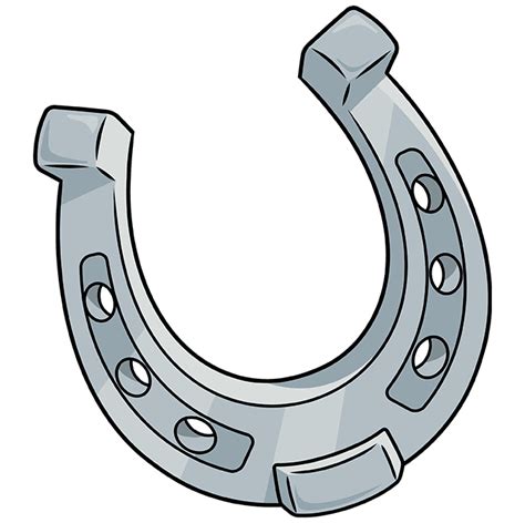 How to Draw a Horseshoe - Really Easy Drawing Tutorial