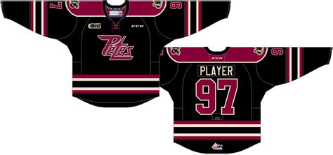 Peterborough Petes Uniform - Road Uniform - Ontario Hockey League (OHL ...