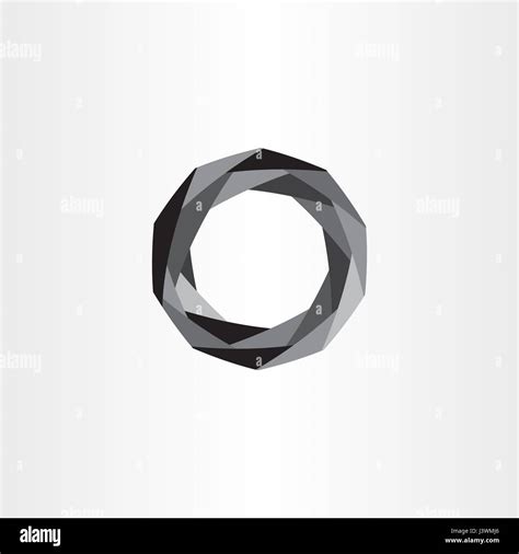 geometric black polygon circle vector abstract Stock Vector Image & Art ...