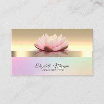 Elegant Modern Gold Lotus Flower Yoga Instructor Business Card | Zazzle.com | Yoga instructor ...