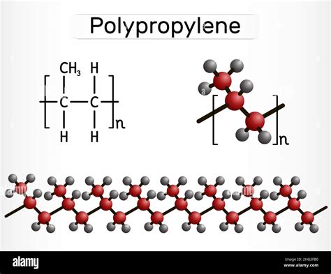 Polypropylene (PP), polypropene molecule. It is thermoplastic polymer ...