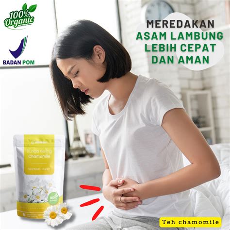 Jual Teh Celup Chamomile Herbal Meredakan ASAM Lambung dan Kramperut Teh Obat tradisional ...