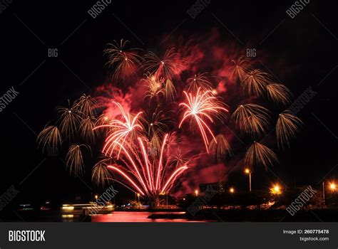 Fireworks On Lake Image & Photo (Free Trial) | Bigstock