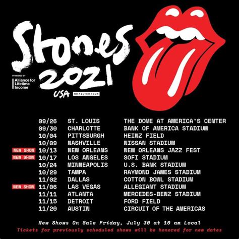 The Rolling Stones 2021 Tour Dates – Regional Entertainment News