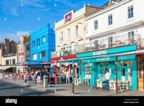 Seafront restaurants Torquay town centre Torquay Devon England UK GB Europe EU Stock Photo - Alamy