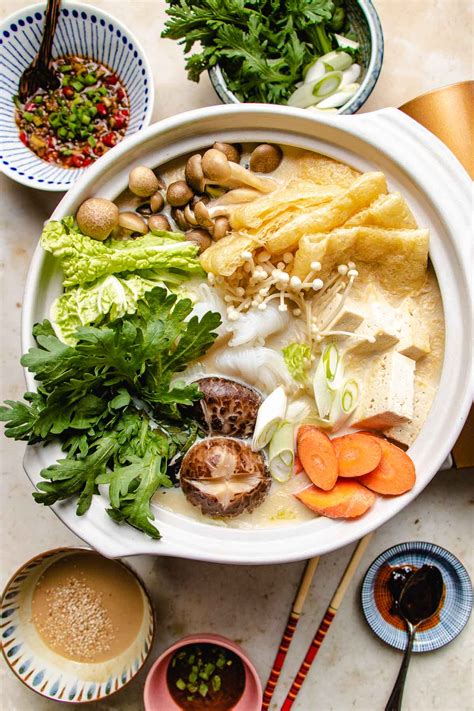 Vegan Hot Pot (creamy miso broth) | I Heart Umami®