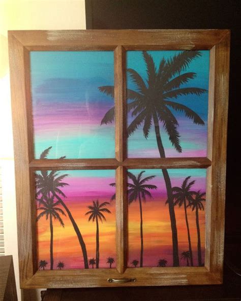 Palm Trees at Dawn Painting/Palm Tree Painting/Palm by LexSeaArt | Palm trees painting, Sunset ...