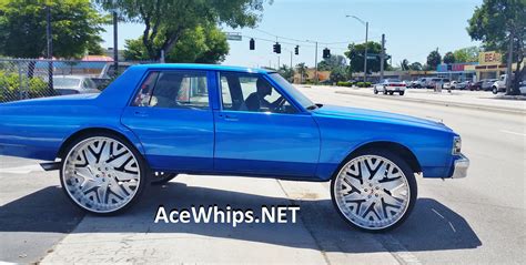 Ace-1: Candy Blue Chevy Box on Brushed 30" Forgiatos