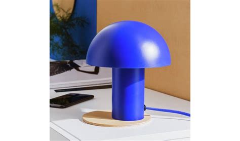Buy Habitat Ngami Mushroom Aluminium LED Touch Table Lamp - Blue | Table lamps | Habitat