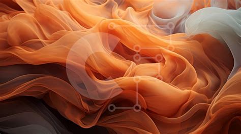 Close-up of Flowing Orange Fabric with Subtle Texture stock photo ...