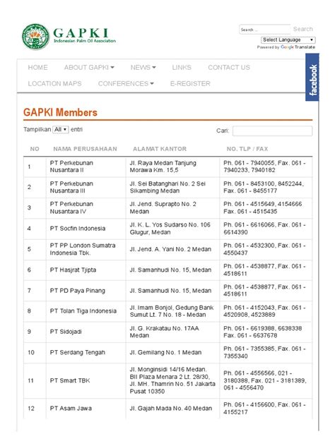 GAPKI Members - Gabungan Pengusaha Kelapa Sawit Indonesia (GAPKI) PDF | PDF