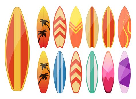 Surfboard vector design illustration isolated on white background ...