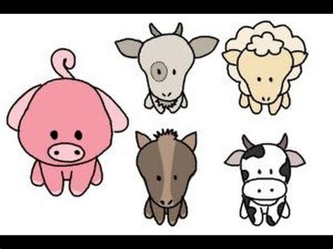 How to draw farm animals for kids - YouTube