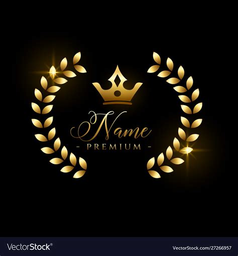 Luxury royal logo concept or label with crown Vector Image