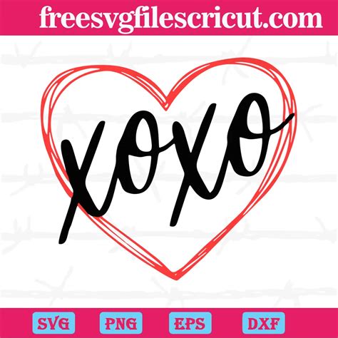 Xoxo Heart Valentines, Cutting File Svg - free svg files for cricut