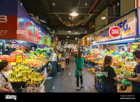 Adelaide, Australia - November 10, 2017: Adelaide Central Market with ...