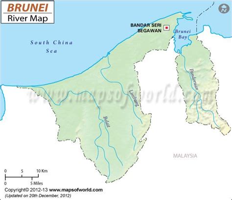 Brunei River Map