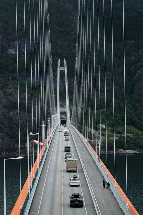 Hardanger Bridge - the Longest Suspension Bridge in Norway Editorial ...