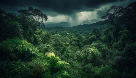 Tropical rainforest adventure green mystery in nature generated by AI | AI-generated image