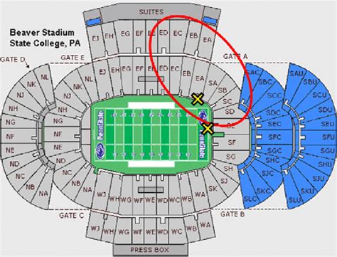 Penn State Football Stadium Seating Chart Rows | Elcho Table