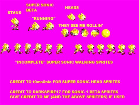 Super Sonic in Sonic 1 Prototype style by ThomasTheHedgehog888 on ...