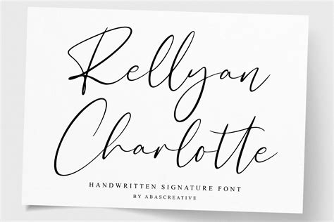 Rellyan Charlotte Handwritten Signature Font - Dafont Free