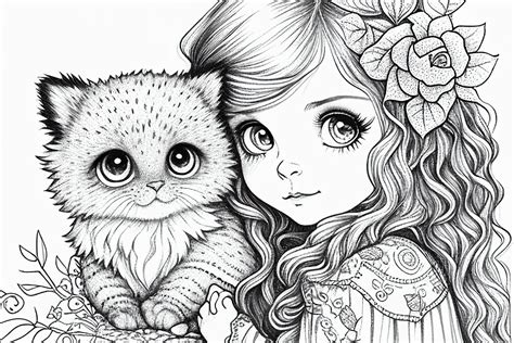 Cute Girl Coloring Pages To Print Free Clipart Black - vrogue.co