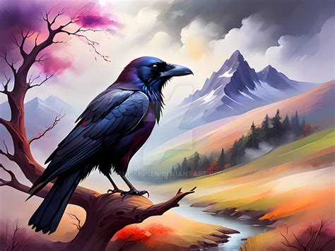 Raven, watercolor by sheikkinen on DeviantArt