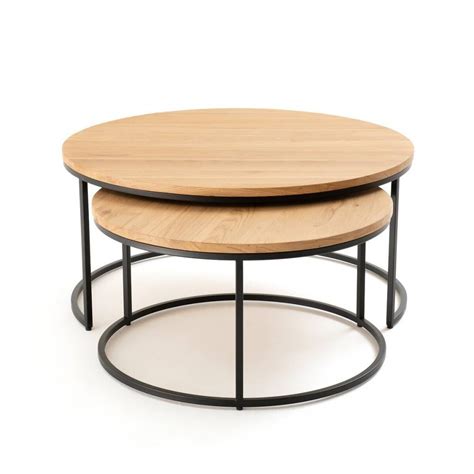 Natural Teak Modern Round Coffee Table | Top Rated Premium Quality