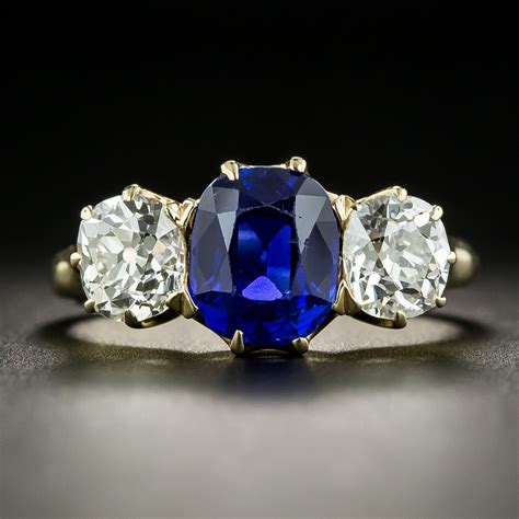Exceptional 2.62 Carat Kashmir Sapphire and Diamond Ring - AGL