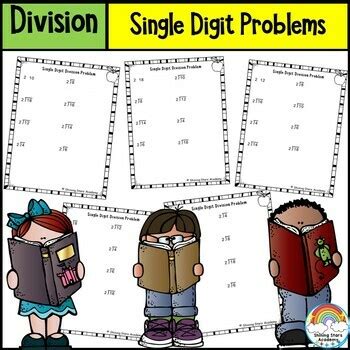 Single Digit Division Problems Math by Shining Stars Academy | TpT