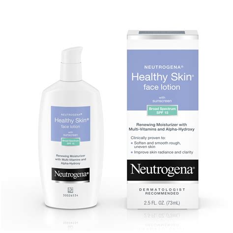 Neutrogena Healthy Skin Facial Moisturizer Alpha Hydroxy Acid (AHA), Anti-Wrinkle, SPF 15, 2.5 ...