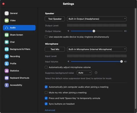 Computer Audio Settings : Best Audio Settings for Zoom Meetings ...