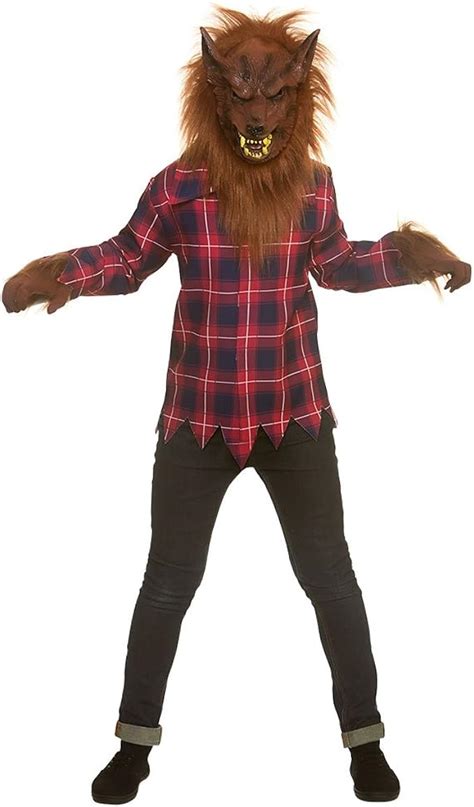 Kids Boys Scary Werewolf Halloween Fancy Dress Costume, Red & Blue, 8 ...