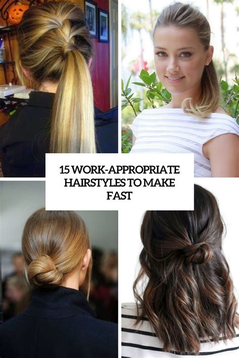 15 Work-Appropriate Hairstyles To Make Fast - Styleoholic