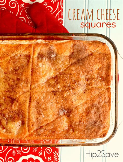 Cream Cheese Squares Recipe (Delicious & Addictive!) | Cheese squares, Square recipes, Yummy food