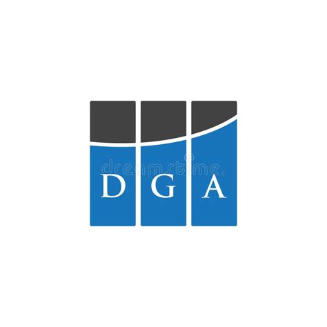 DGA Letter Logo Design on WHITE Background. DGA Creative Initials Letter Logo Concept. DGA ...