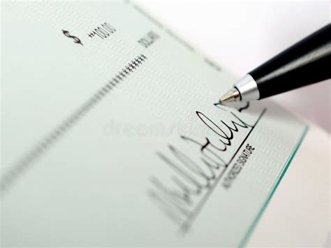 Bank check signature stock photo. Image of business, finance - 7387662