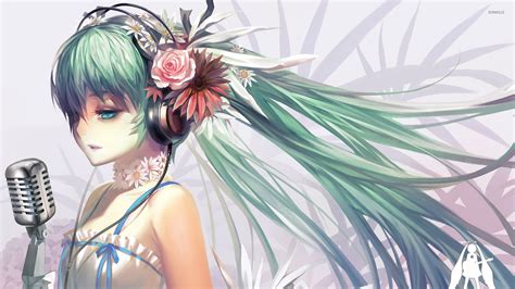 Hatsune Miku singing - Vocaloid wallpaper - Anime wallpapers - #51570