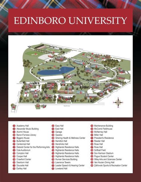 Edinboro University Campus Map – Map Vector